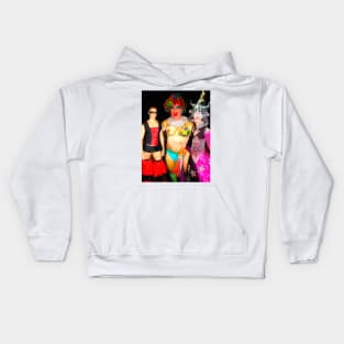 Three characters of joy Kids Hoodie